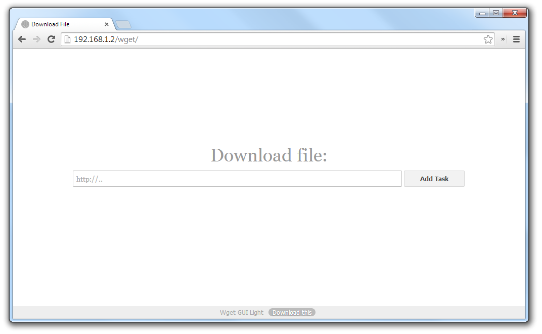 Web gui для wget (light)