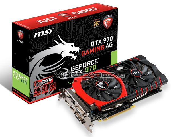 3D-карта MSI GeForce GTX 970 Gaming