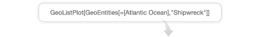 GeoListPlot[GeoEntities[=[Atlantic Ocean],&quot;Shipwreck&quot;]]