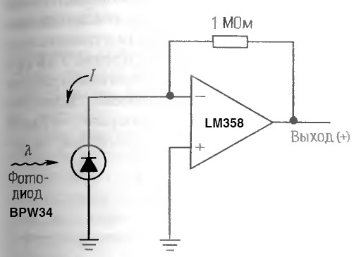 Схема подключения фотодиода