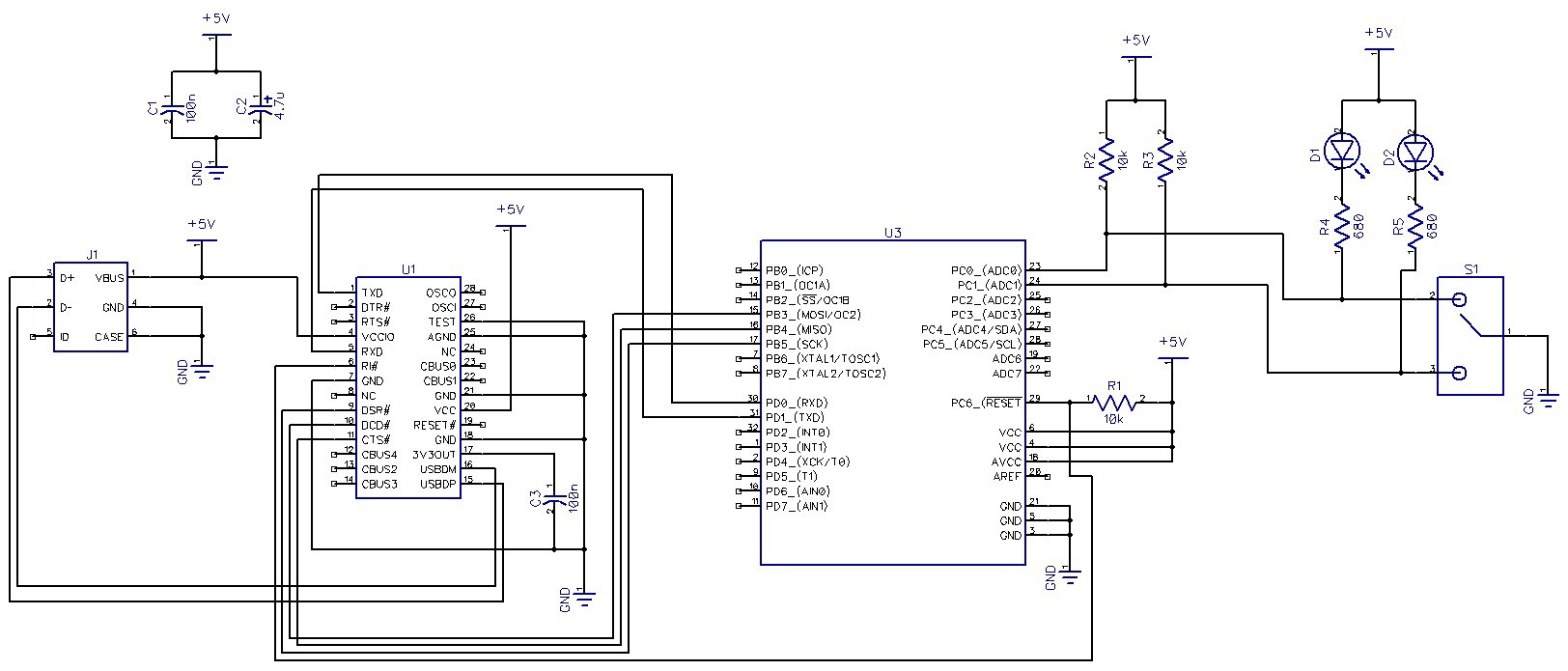 Ft232 usb uart схема