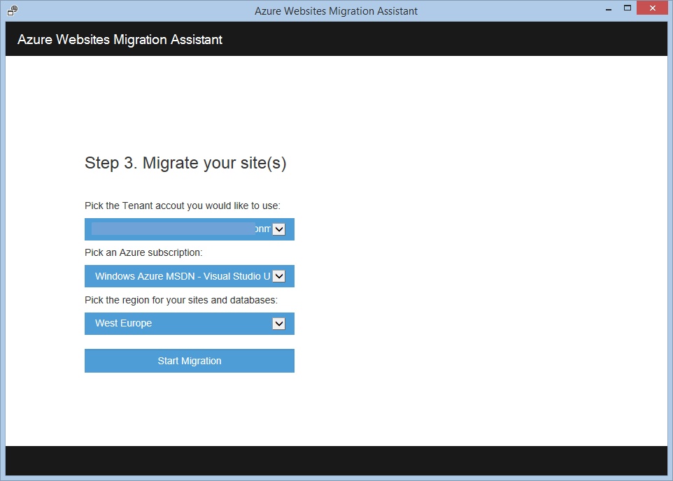 Миграция сайтов в облако вместе с Azure Websites Migration Assistant