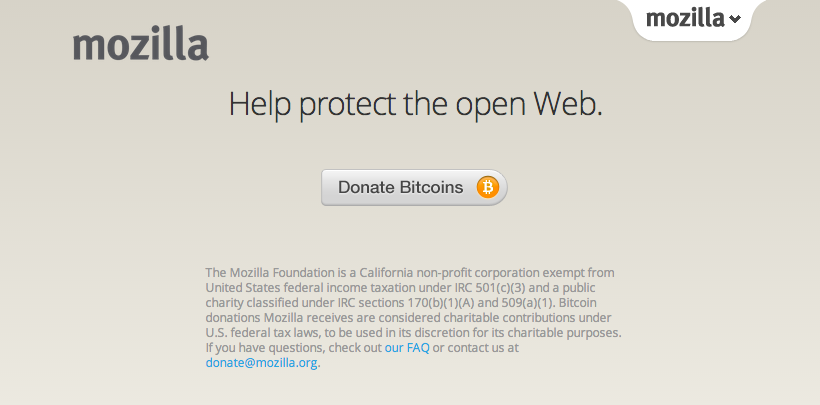 Фонд Mozilla начал принимать пожертвования в биткоинах - 1