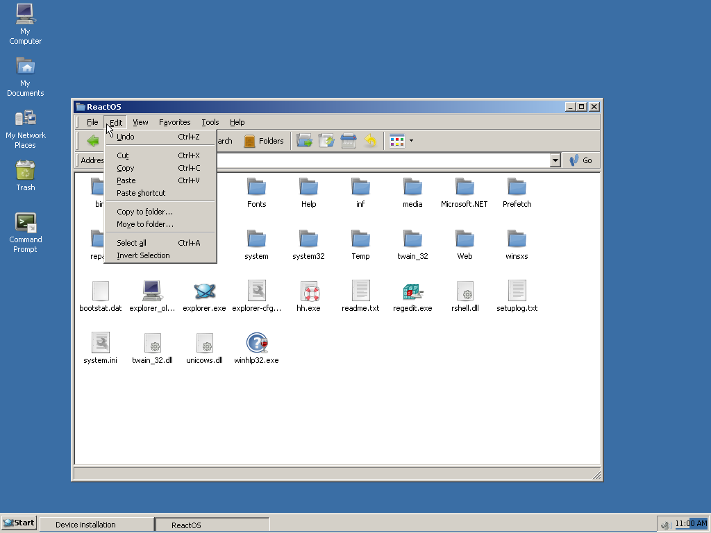 Reactos рабочий стол. Windows без графической оболочки. Reactos Live CD. Project Explorer qt.