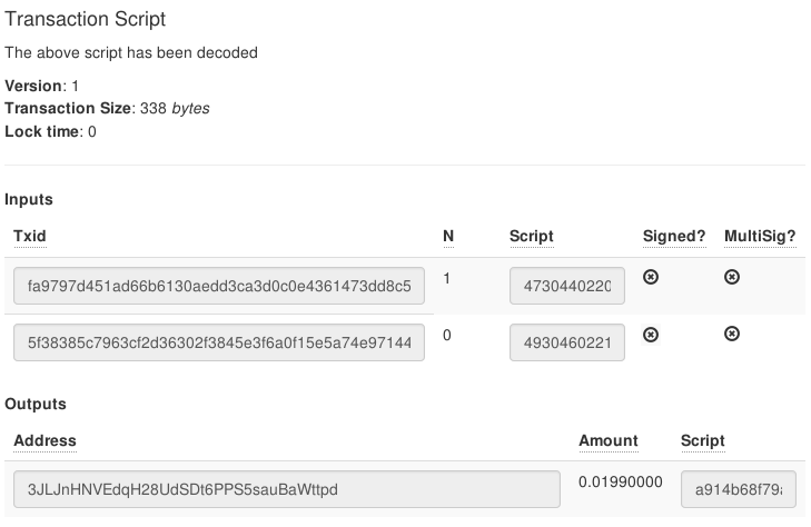 verify Redeem Script