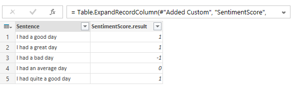 Анализ тональности текста в Excel с помощью Azure Machine Learning и Power Query - 12