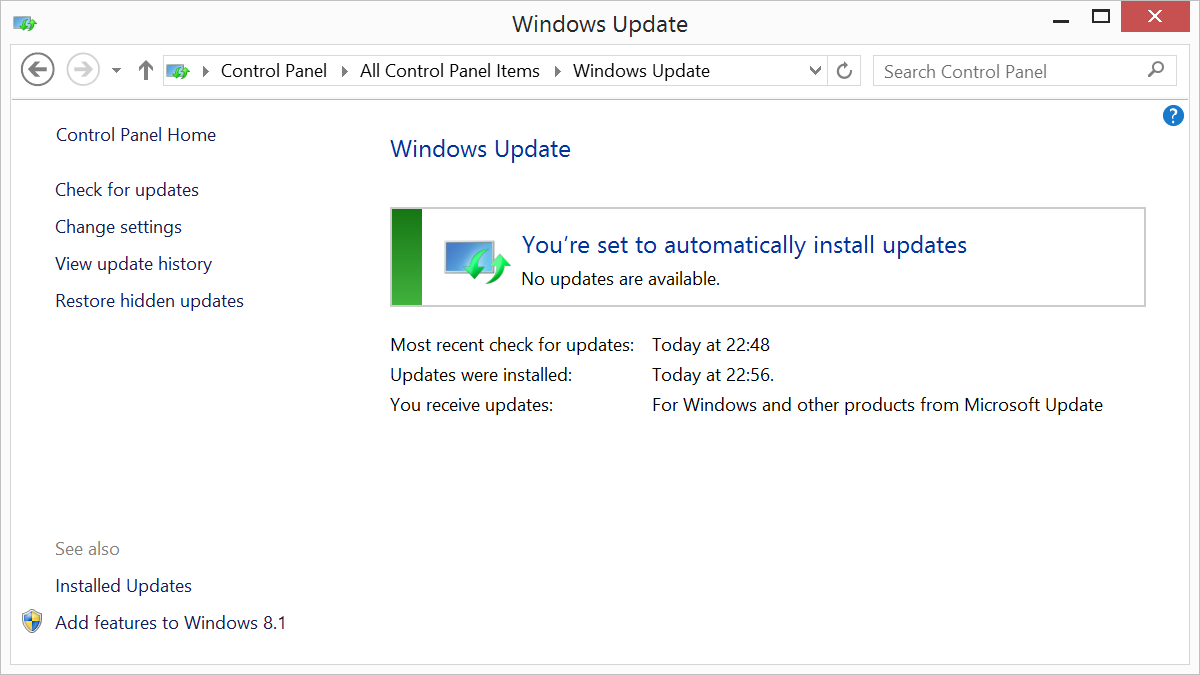 Updating windows