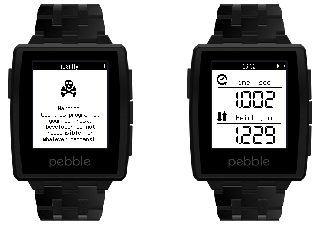 Pebble: акселерометр, пример использования - 2