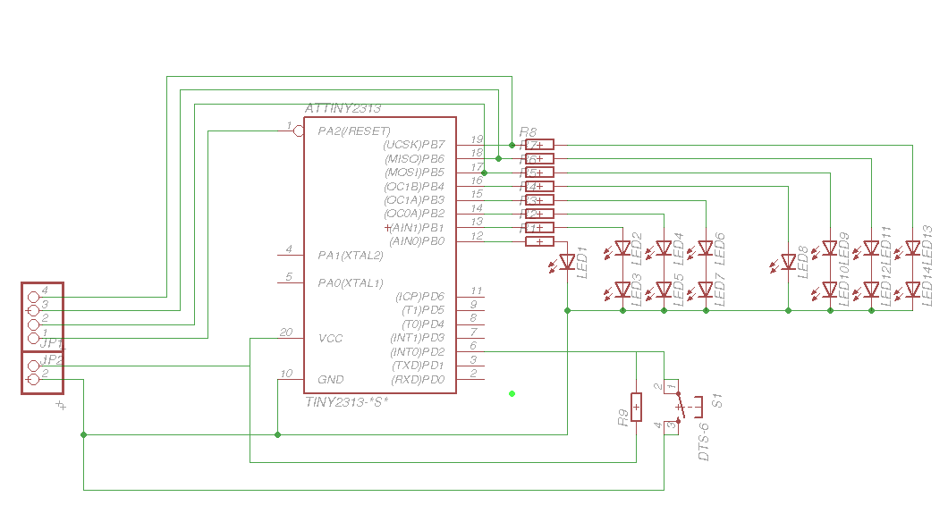 Игральный кубик на Attiny2313 - 1