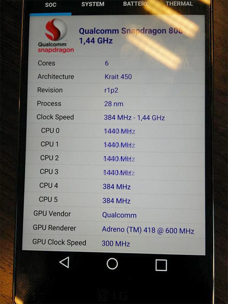 LG G4 Snapdragon 808