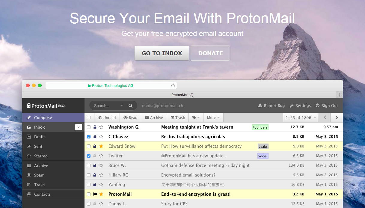 Protonmail网页版