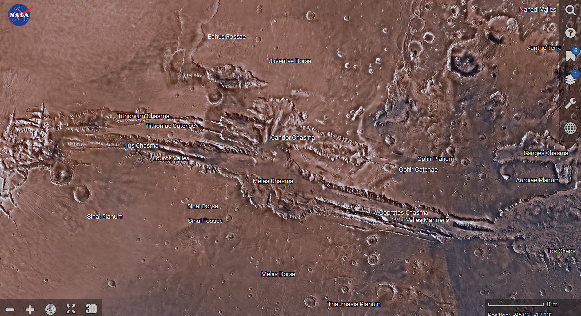 Марс карта поверхности