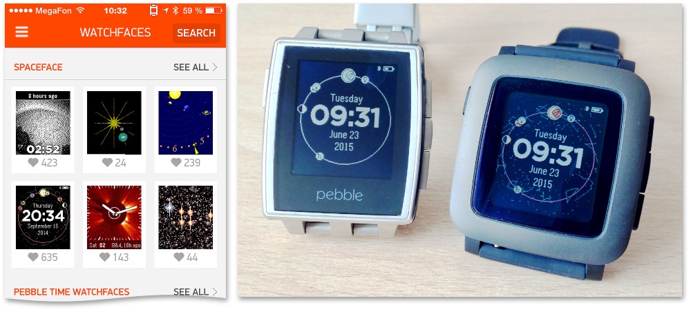 «Спейсфейсы» для Pebble Time - 1