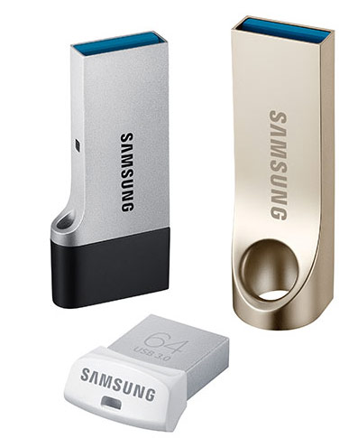 В новую линейку флэш-накопителей Samsung с интерфейсом USB 3.0 вошли модели трех видов с металлическими корпусами