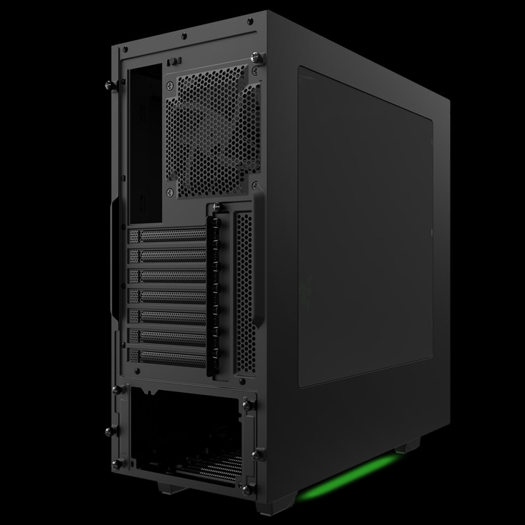 Корпус NZXT S340 – Designed by Razer имеет окно в боковой панели