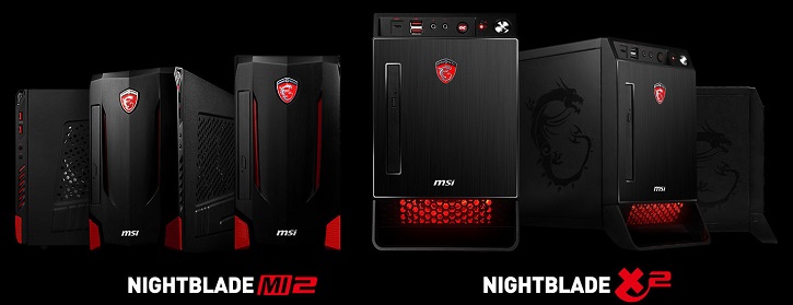 Системы MSI Nightblade X2 и MI2 оборудованы полноразмерными комплектующими