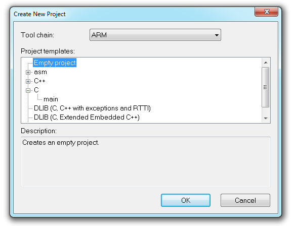 Arm programming. Iar директории файлов. Create empty Project перевод.