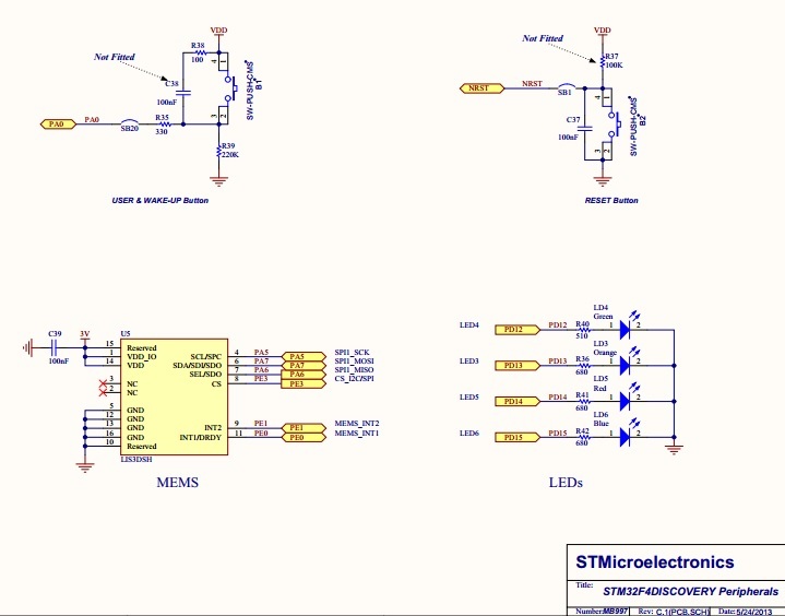 Stm32f4discovery схема платы