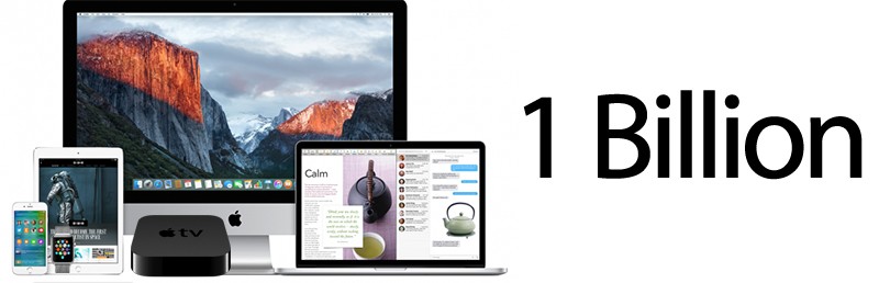 Apple заявила об одном миллиарде активных устройств