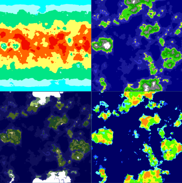 Different maps. Процедурная генерация мира. Процедурная генерация Unity. Генерация карты. Тепловая карта мира.