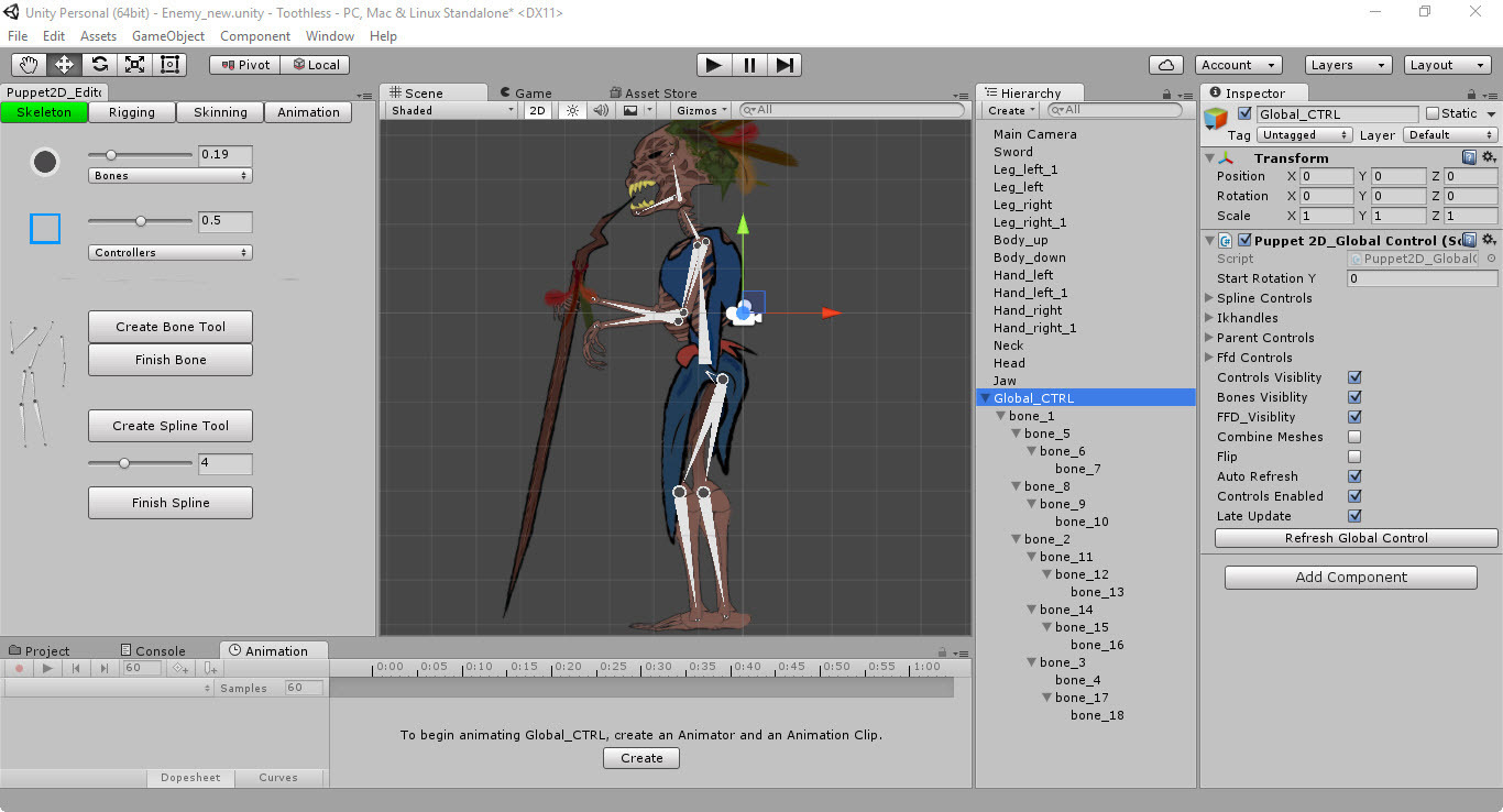 Скелетная 2D-анимация в Unity с помощью плагина Puppet2D - 10