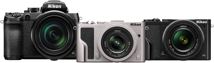 В компактных камерах Nikon DL24-85, DL18-50 и DL24-500 используются дюймовые датчики изображения