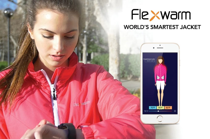 Управлять обогревателем куртки Flexwarm можно с помощью смартфона