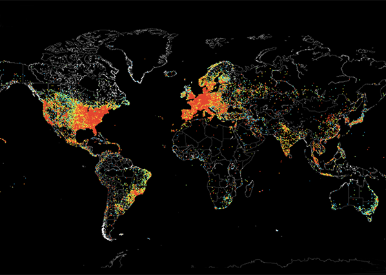 Worldwide ping by Shodan