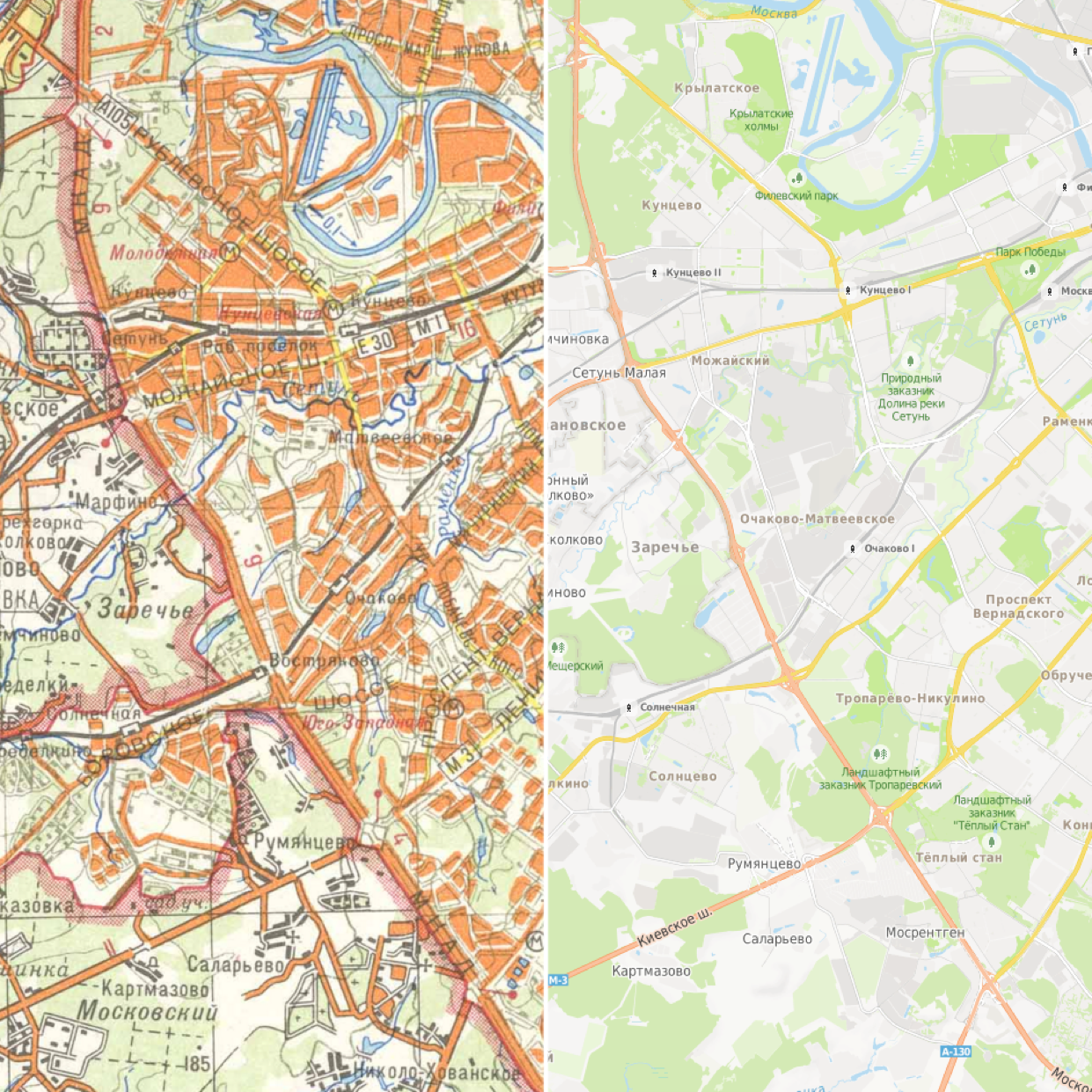 Спутниковая карта москвы 2010 года