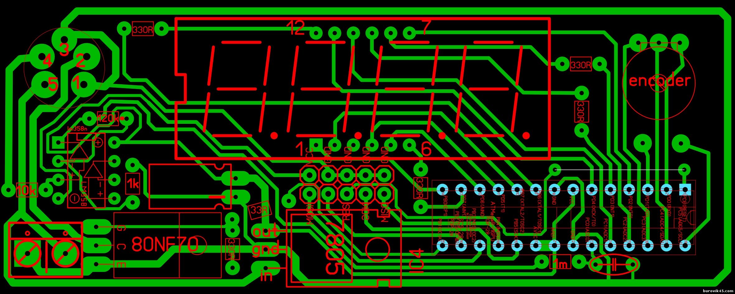 Схема паяльной станции на atmega8