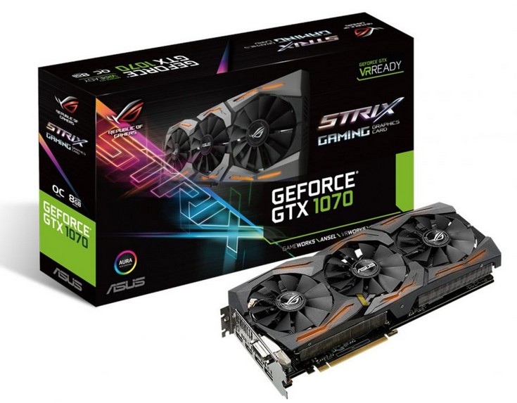 Asus представила видеокарту GeForce ROG Strix GeForce GTX 1070