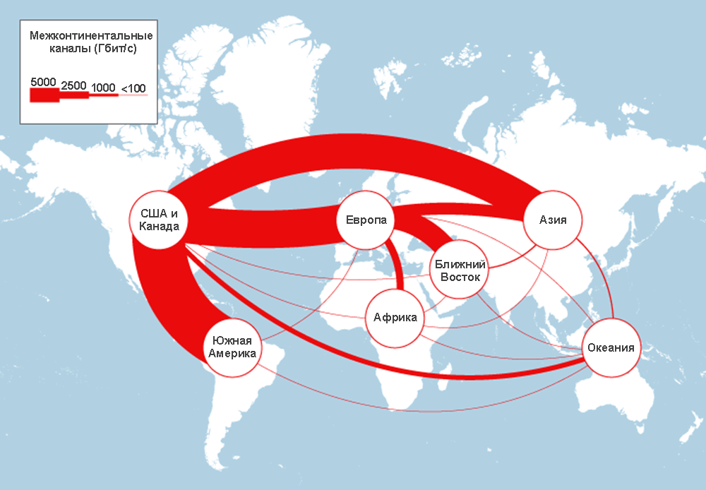 Мировая сеть интернет карта