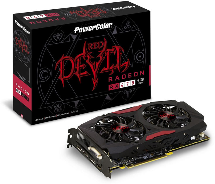 В состав системы охлаждения Red Devil RX 470 включены четыре медные никелированные тепловые трубки