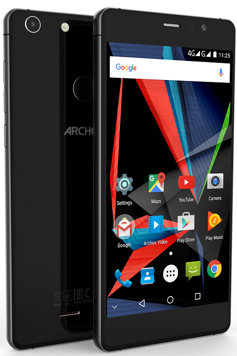 Смартфон Archos 55 Diamond Selfie работает под управлением ОС Android 6.0 