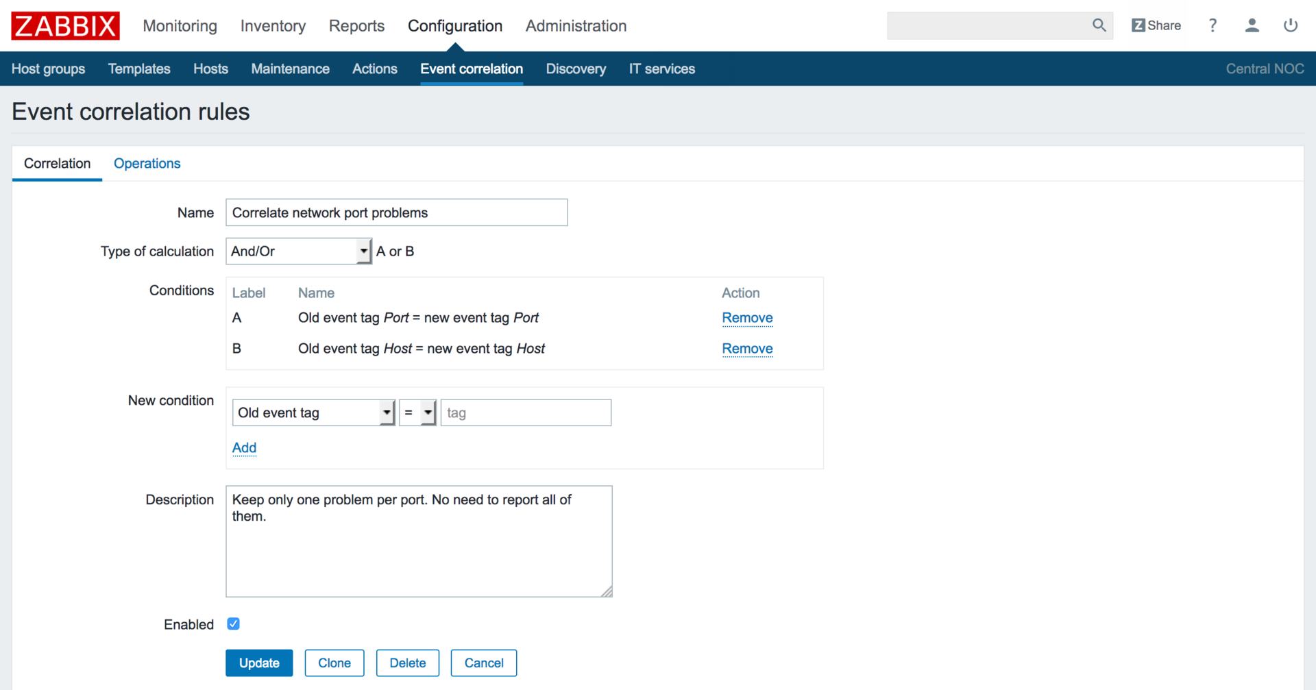 Zabbix api