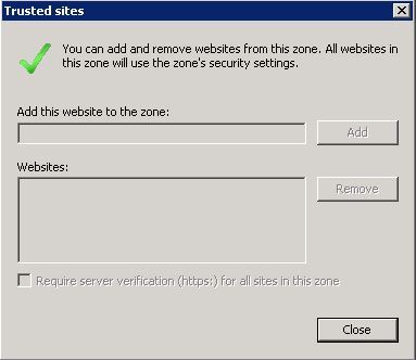 Site to Zone Assignment list и Internet Explorer с включенной Enhanced Security Configuration - 2