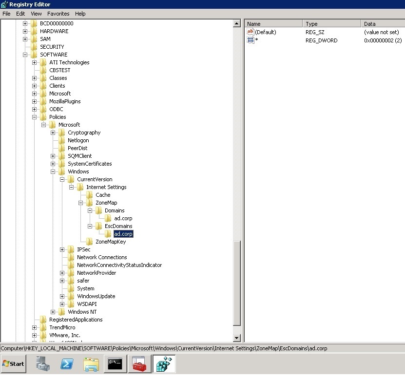 Site to Zone Assignment list и Internet Explorer с включенной Enhanced Security Configuration - 6