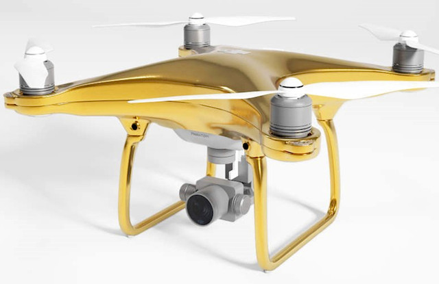 Дрон DJI Phantom 4: Gold Edition предлагается по цене £20 000