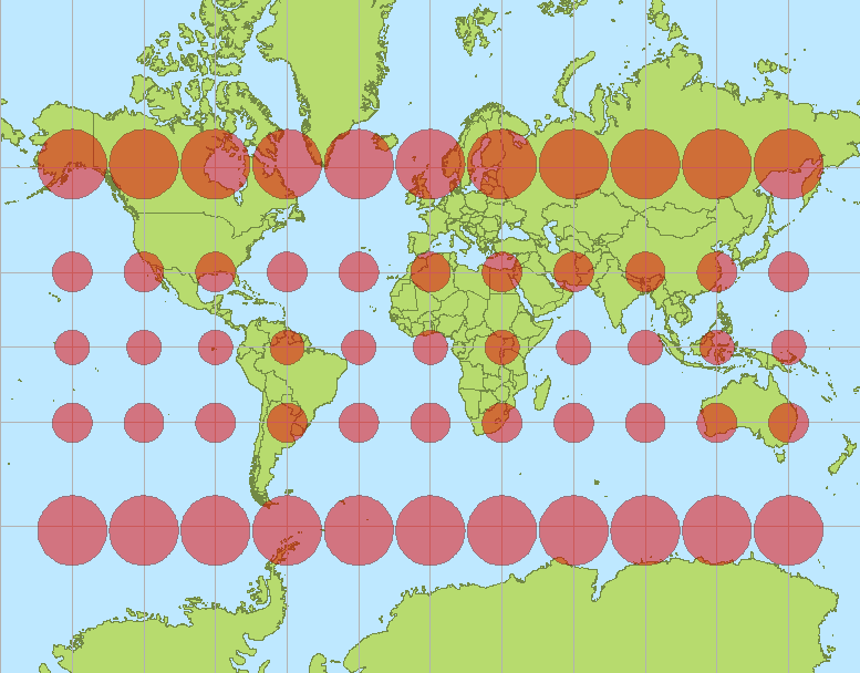 Карта мира без искажения меркатора