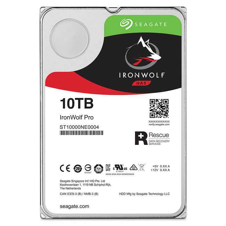 На накопители IronWolf Pro распространяется действие плана обслуживания Seagate Rescue