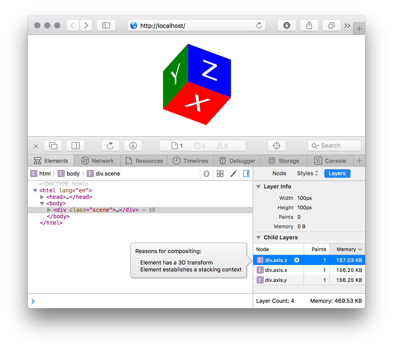 Safari with Web Inspector