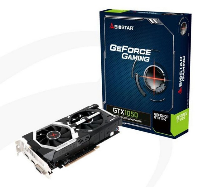 Видеокарты Biostar GeForce GTX 1050 и GTX 1050 Ti получили три вида охладителей