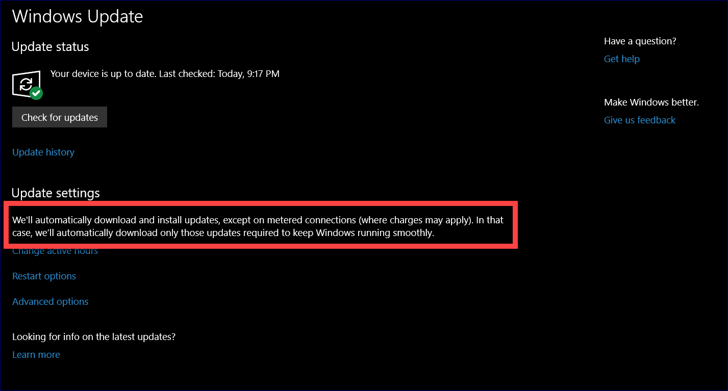 Not allowed to update stat try later. Windows update. Help make Windows better. Windows update May have automatically replaced.