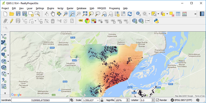 Qgis карта спб