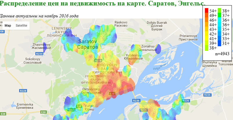 Тепловая карта российского рынка