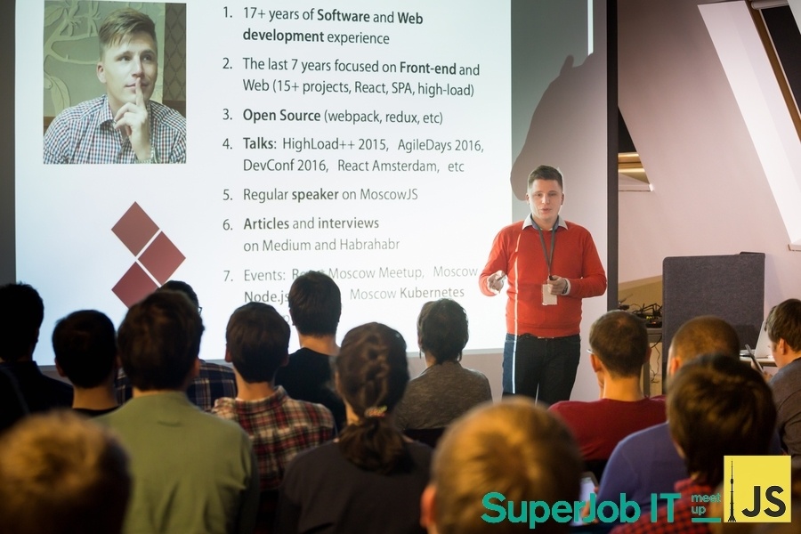 Отчет и презентации с Moscow JS в офисе Superjob - 1