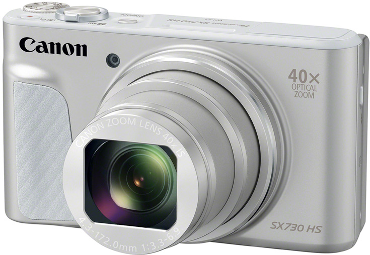 При габаритах 110 x 64 x 40 мм камера Canon PowerShot SX730 HS весит 300 г