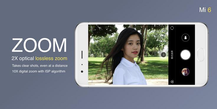 Представлен смартфон Xiaomi Mi 6, который получил сдвоенную камеру с оптическим зумом, два динамика и защиту от брызг