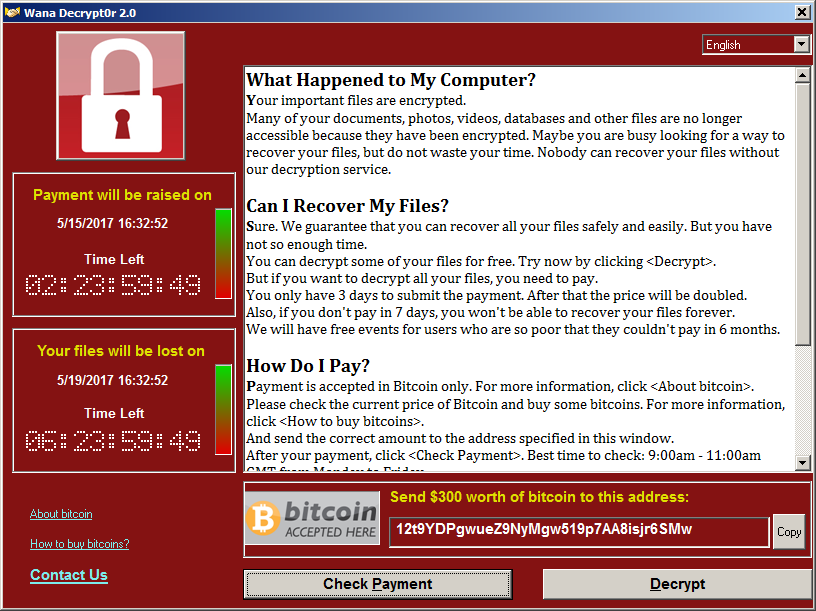 Ransomware day: массовое заражение Wana Decrypt0r - 1