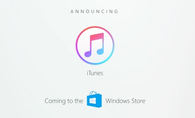 iTunes появится в магазине приложений Windows Store